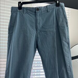 Men's Blue and White Pinstripe Pants